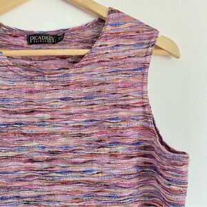 Picadilly Multicolor Irregular Stripes Sleeveless Top
